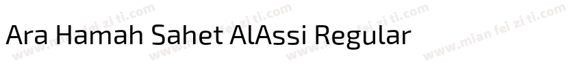 Ara Hamah Sahet AlAssi Regular字体转换